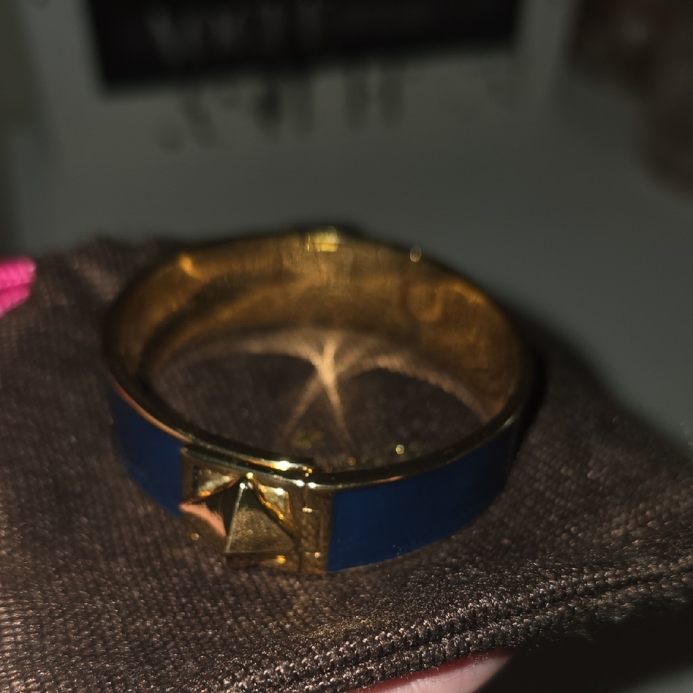 Kate Spade Gold and Navy Blue Studded Bracelet